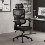 Καρέκλα γραφείου διευθυντή Cadrey mesh μαύρο 67x64x120-128εκ