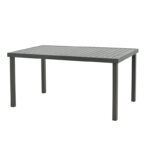 Τραπέζι Kliton αλουμινίου ανθρακί 150x80x74εκ