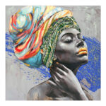 Πίνακας σε καμβά Africana 3D Inart 100x3x100εκ