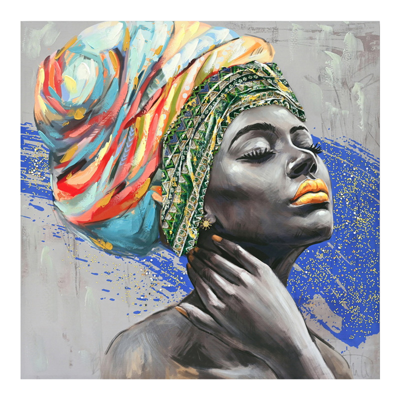 Πίνακας σε καμβά Africana 3D Inart 100x3x100εκ Πίνακας σε καμβά Africana 3D Inart 100x3x100εκ - Image 1