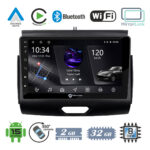 VenCore 3236-10005-0496B - Οθόνη Multimedia Android 15 9" PX5S Octa-Core 2GB/32GB IPS με Πρόσοψη, CarPlay, Android Auto και Υποστήριξη Κάμερας 360° για Ford Ranger 2017-2022 – Μαύρη
