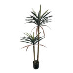 Διακοσμητικό φυτό Dracaena palm σε γλάστρα Inart πράσινο pp Υ125εκ
