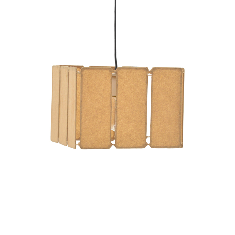 Φωτιστικό οροφής Boxfo Inart καφέ press papier-μέταλλο 32x32x123εκ Φωτιστικό οροφής Boxfo Inart καφέ press papier-μέταλλο 32x32x123εκ - Image 1