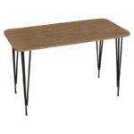 Τραπέζι Polkan oak μελαμίνης-μαύρο μέταλλο 120x60x73εκ