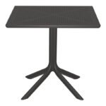 Τραπέζι Groovy διατρητο pp ανθρακί 80x80x74εκ