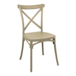 Καρέκλα Crossie στοιβαζόμενη pp cappuccino 43x53x88εκ