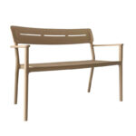 Παγκάκι διθέσιο Cadrin cappuccino PP 117x60x83εκ