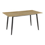 Τραπέζι Loza sonoma MDF με μαύρο μεταλλικό πόδι 140x80x73εκ