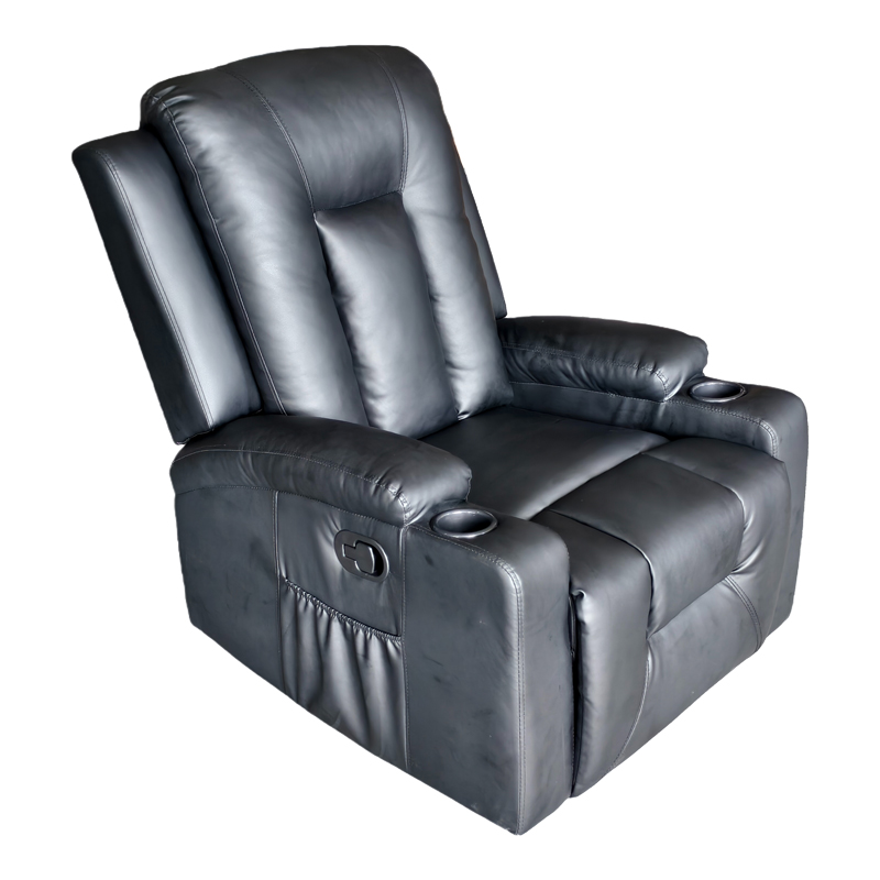 Πολυθρόνα relax Gessel pakoworld PU σε μαύρη απόχρωση 80x90x98εκ Πολυθρόνα relax Gessel PU σε μαύρη απόχρωση 80x90x98εκ - Image 1