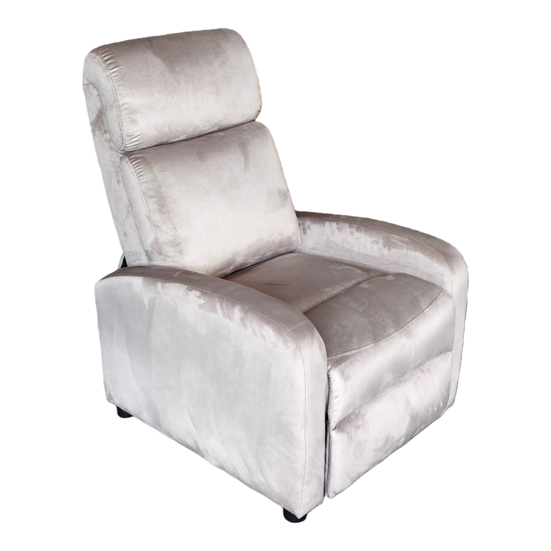 Πολυθρόνα relax Norva pakoworld βελούδο σε γκρι απόχρωση 68.5x86x100εκ Πολυθρόνα relax Norva βελούδο σε γκρι απόχρωση 68.5x86x100εκ - Image 1