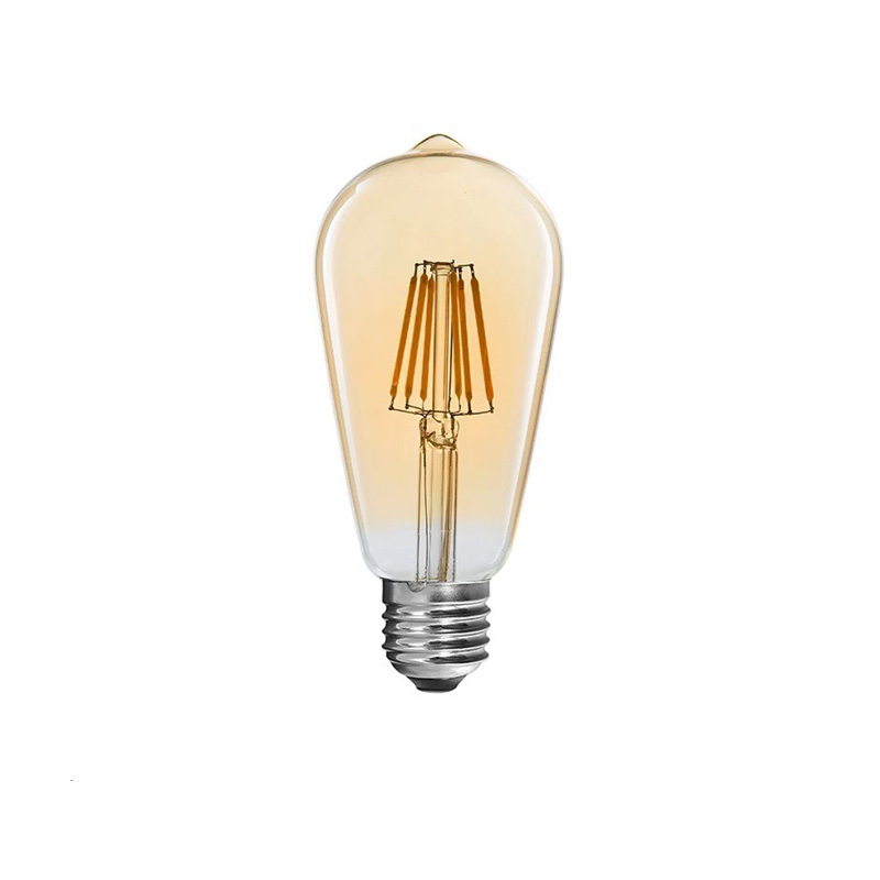 Λαμπτήρας LED ST64 Bulb pakoworld 4W 3000K E27 2700K amber Λαμπτήρας LED ST64 Bulb 4W 3000K E27 2700K amber - Image 1