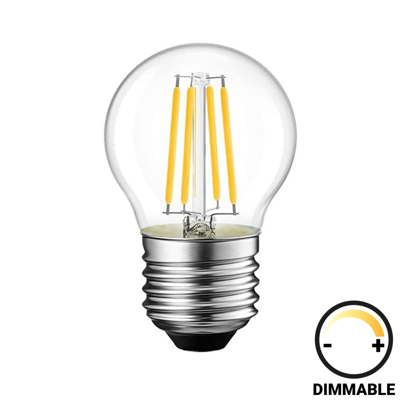 Λαμπτήρας LED G45 Bulb pakoworld dimmable 4W E27 clear Λαμπτήρας LED G45 Bulb dimmable 4W E27 clear - Image 1