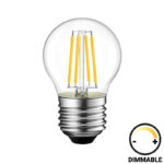 Λαμπτήρας LED G45 Bulb dimmable 6W E27 clear