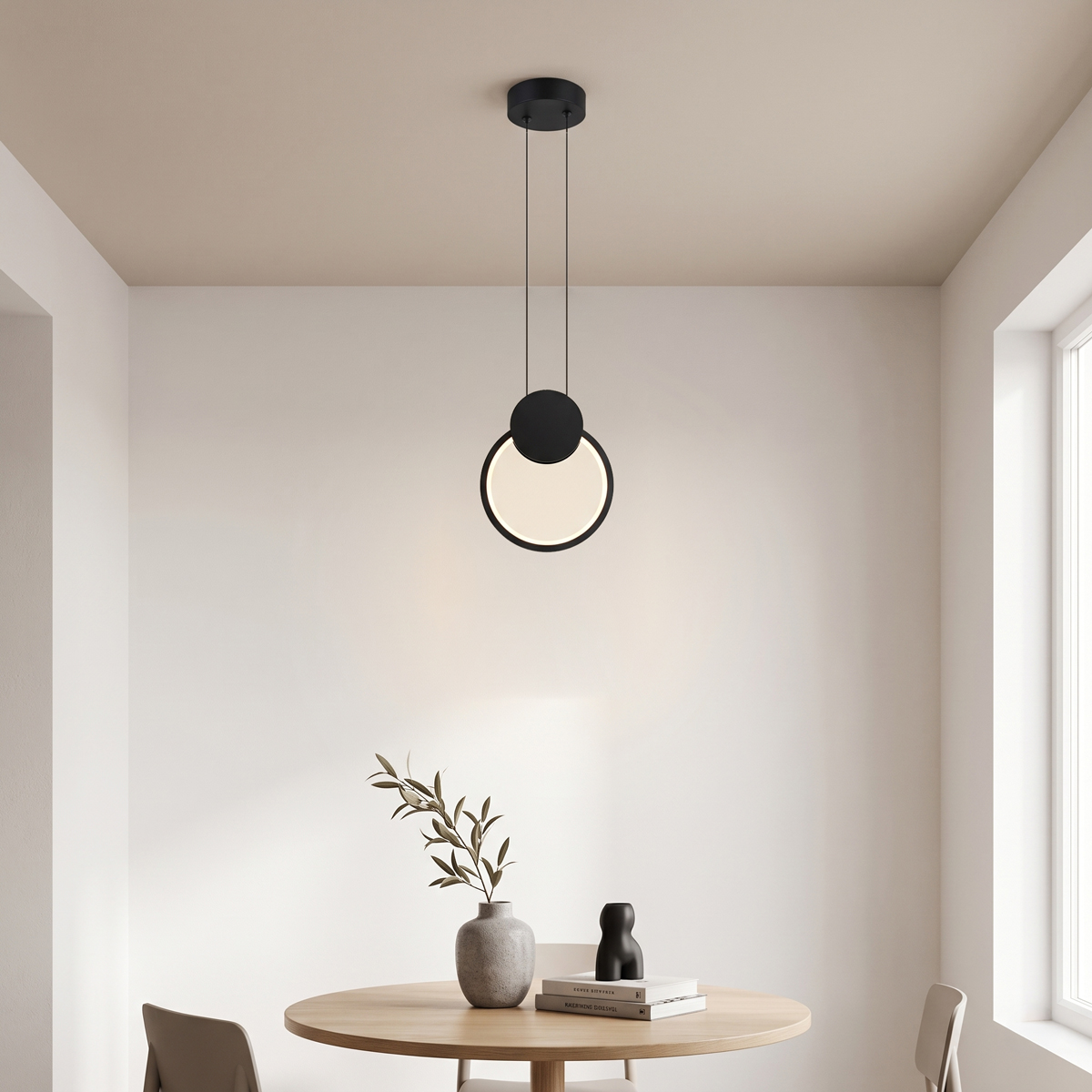 Φωτιστικό οροφής Ganden pakoworld led μαύρο μεταλλικό Φ26,5x20εκ Φωτιστικό οροφής Ganden led μαύρο μεταλλικό Φ26,5x20εκ - Image 1
