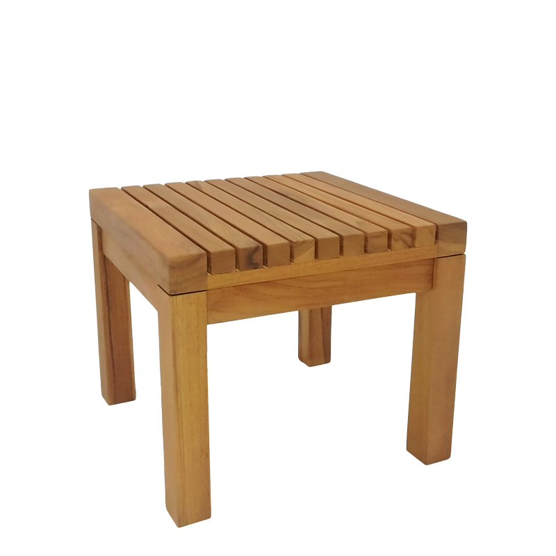 Τραπεζάκι ξαπλώστρας Poly pakoworld teak ξύλο σε φυσική απόχρωση 35x35x30εκ Τραπεζάκι ξαπλώστρας Poly teak ξύλο σε φυσική απόχρωση 35x35x30εκ - Image 1