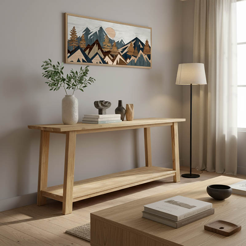 Κονσόλα Decoza pakoworld teak ξύλο σε φυσική απόχρωση 200x40x80εκ Κονσόλα Decoza teak ξύλο σε φυσική απόχρωση 200x40x80εκ - Image 1