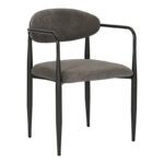 Πολυθρόνα Kalone ύφασμα σε ανθρακί απόχρωση 56x55x78εκ