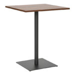 Τραπέζι Nerobian mdf σε καρυδί απόχρωση 60x60x75εκ