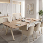 Τραπέζι συνεδριάσεων Stark σε oak-μπεζ απόχρωση 200x120x75εκ