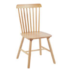 Καρέκλα Bristol rubberwood σε φυσική απόχρωση 45x51x86εκ