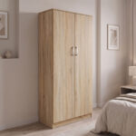 Ντουλάπα δίφυλλη Athos σε Sonoma απόχρωση 80x42x180εκ