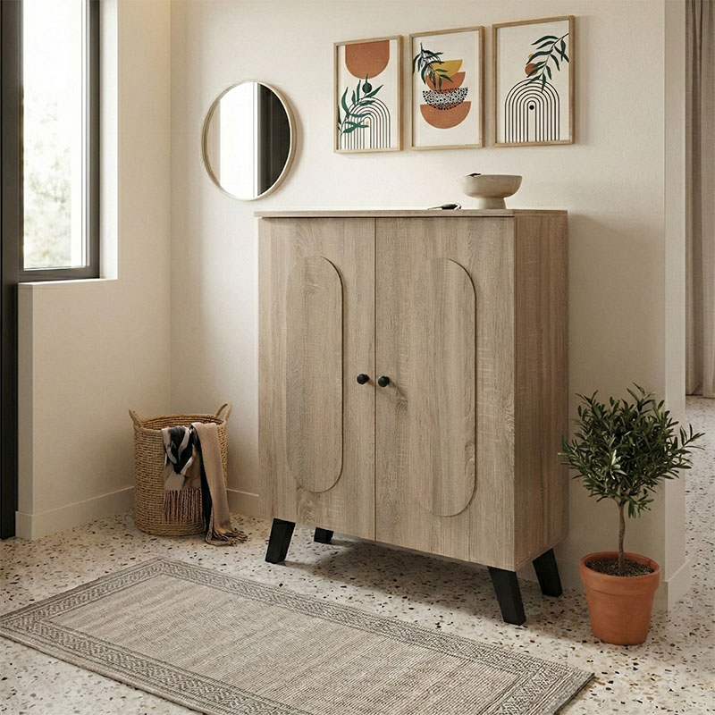 Παπουτσοθήκη-ντουλάπι Cathi pakoworld sonoma 80x34x95εκ Παπουτσοθήκη-ντουλάπι Cathi sonoma 80x34x95εκ - Image 1