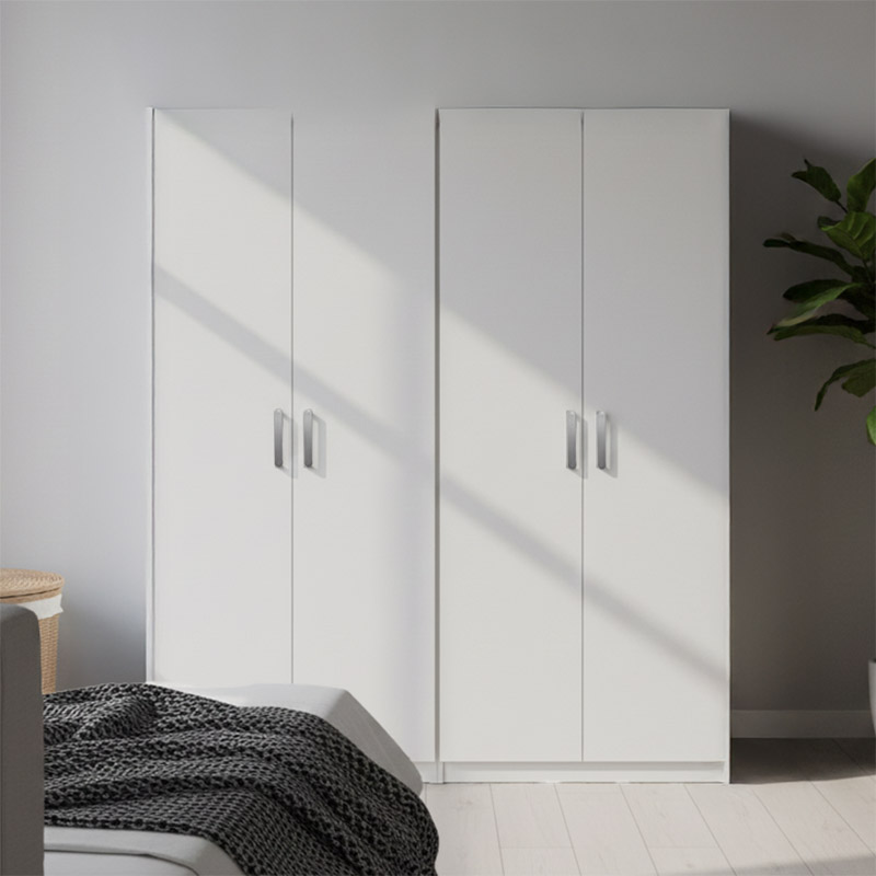 Ντουλάπα τετράφυλλη Athos Ι pakoworld λευκή 160x42x180εκ Ντουλάπα τετράφυλλη Athos Ι λευκή 160x42x180εκ - Image 1