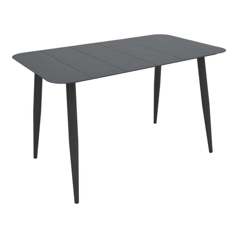 Τραπέζι Vista pakoworld αλουμίνιο σε μαύρη απόχρωση 150x80x72εκ Τραπέζι Vista αλουμίνιο σε μαύρη απόχρωση 150x80x72εκ - Image 1