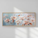 Πίνακας Flowery με ψηφιακή εκτύπωση και πλαίσιο 120x2x50εκ