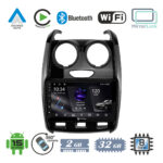 VenCore 3236-10005-0430B - Οθόνη Multimedia Android 15 9" PX5S Octa-Core 2GB/32GB IPS με Πρόσοψη, CarPlay, Android Auto και Υποστήριξη Κάμερας 360° για Dacia Duster 2014-2018 – Μαύρη