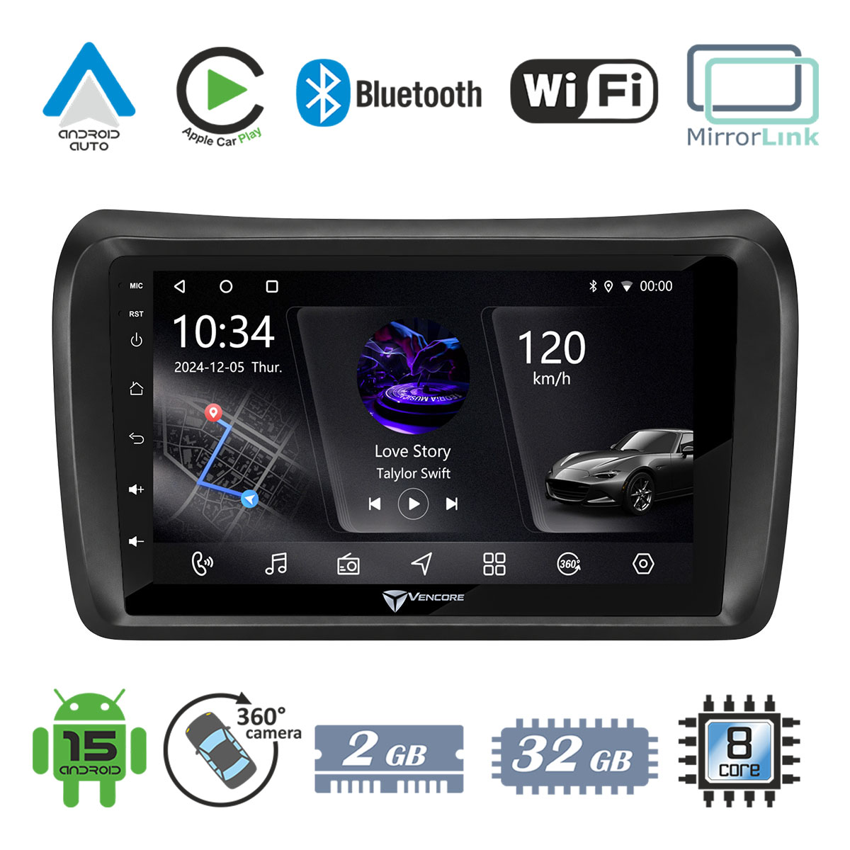 7d2f1115d3b419bd_20261005131857 VenCore 3236-10005-0446B - Οθόνη Multimedia Android 15 9" PX5S Octa-Core 2GB/32GB IPS με Πρόσοψη, CarPlay, Android Auto και Υποστήριξη Κάμερας 360° για Nissan NV350 2012-2017 – Μαύρη - Image 1
